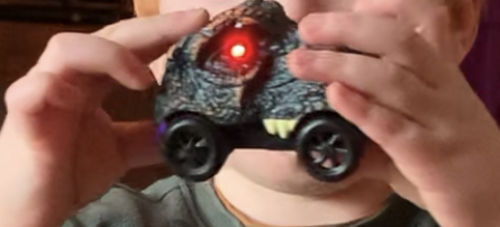 Customer photo review of Flexi-trax T-rex bil