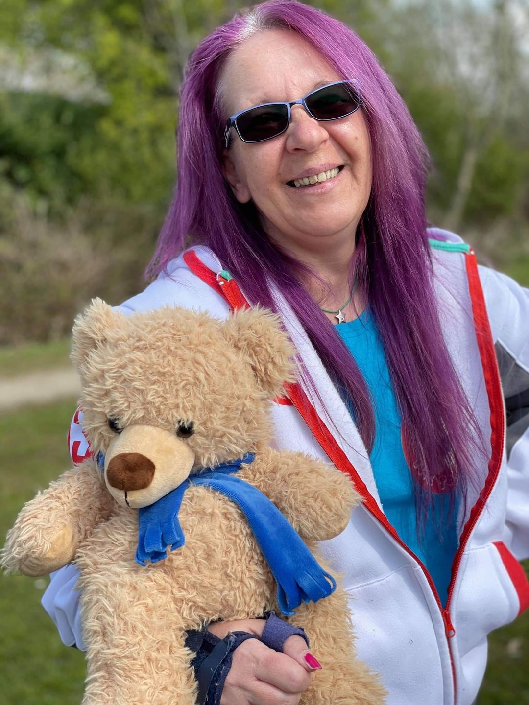 Customer photo review of Eddy The Teddy Backpack