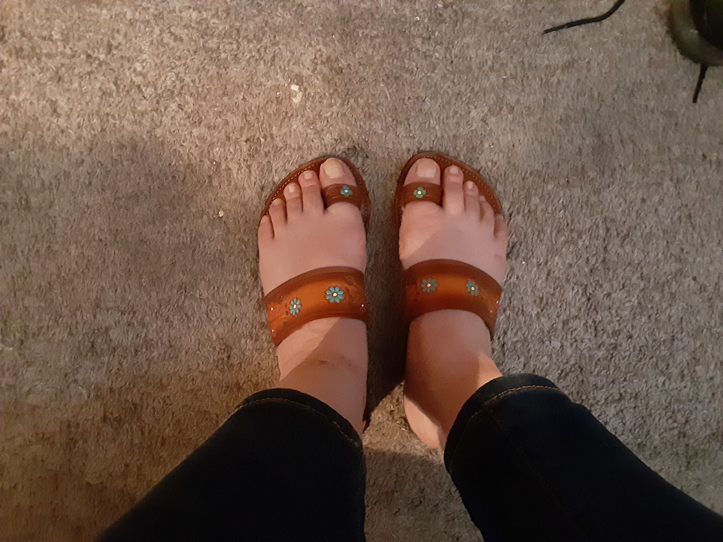 Customer photo review of Boho Flower Power Sandals