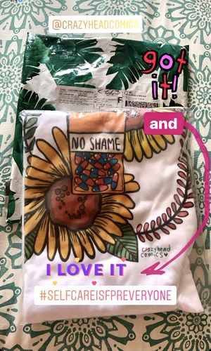 Customer photo review of No Pill Shame -- T-Shirt