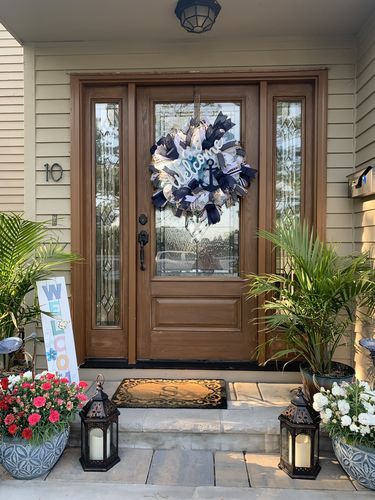 Customer photo review of 17.75"L X 6"H Mdf "Welcome" White AB246127