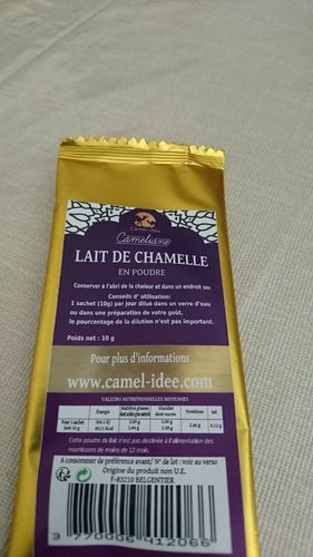 Customer photo review of LAIT DE CHAMELLE EN POUDRE - 5 SACHETS DE 10g