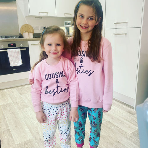 Customer photo review of Cousins & Besties Matching Sweatshirts (MRK X)