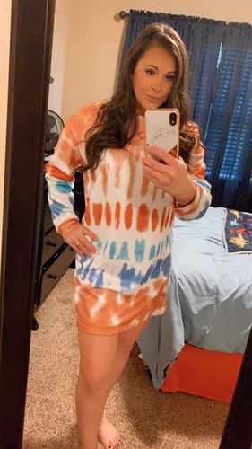 Customer photo review of Tie Dye T-Shirt Dress