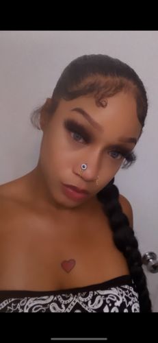 Customer photo review of Evil eye nose cuff 🧿