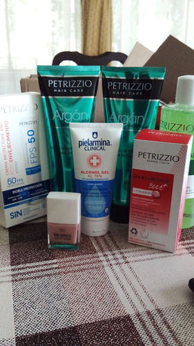 Customer photo review of Petrizzio Estuche Shampoo + Acondicionador Argan