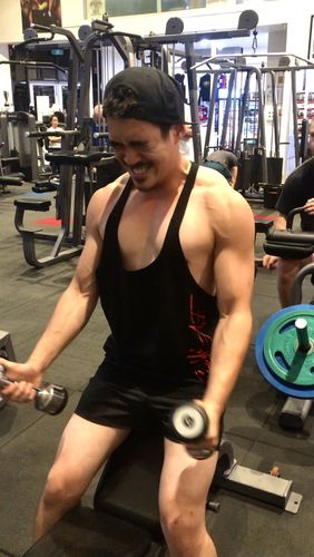 Customer photo review of Signature  T-BACK - gym singlet tanktop - Black/Red
