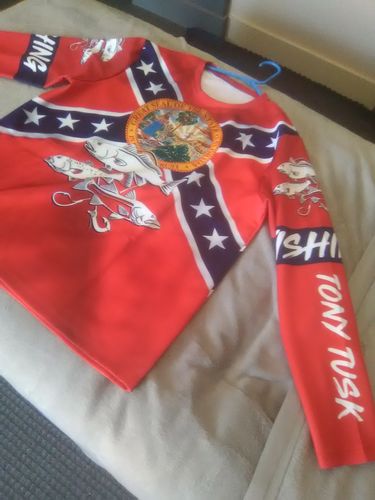 Customer photo review of Inshore Slam Snook, Redfish,Trout fishing Florida Battle Flag 3D All Over print shirts saltwater personalized fishing apparel for Adult and kid NQS528