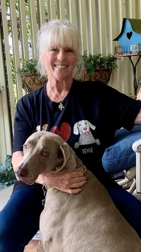 Customer photo review of Peace Love Dog - Personalized Custom Women T-shirt