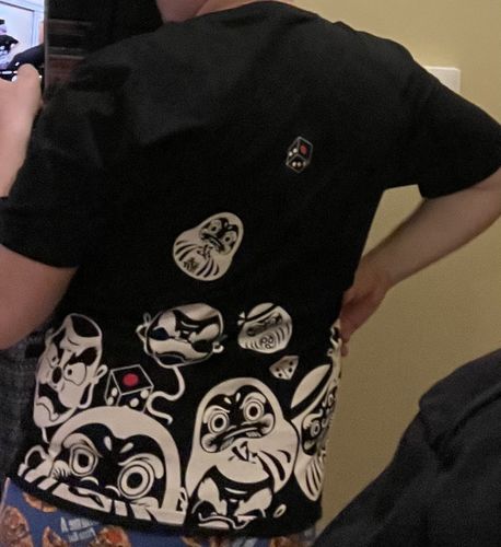 Customer photo review of Japanese Daruma Doll Painted T-shirt