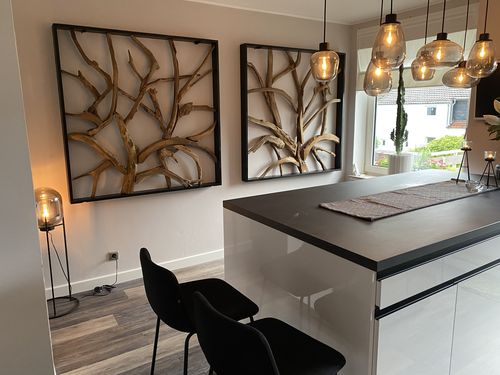 Customer photo review of MAZE Raumteiler Teakholz 140cm x 140cm