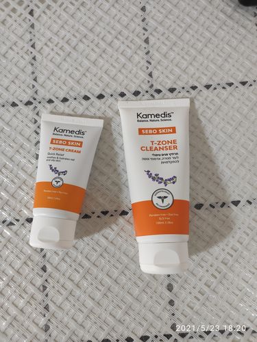 Customer photo review of ערכה טיפולית לעור פנים אדמומי | SEBO T-ZONE KIT