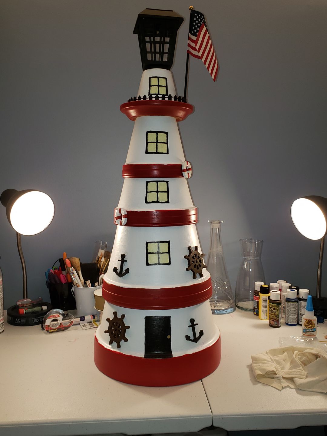 Customer photo review of Unfinished Wooden Anchor Silhoutte - Craft- up to 24" DIY
