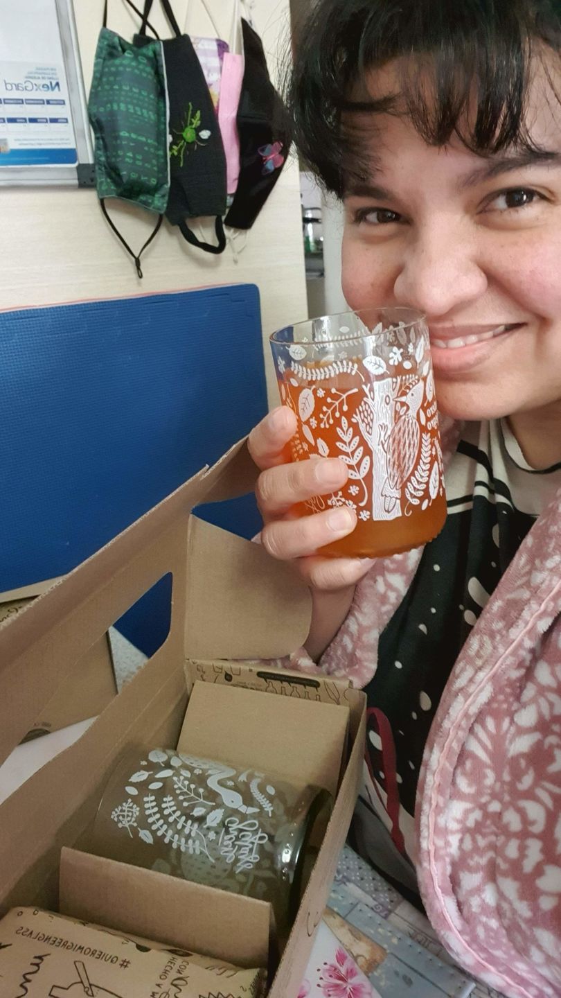 Customer photo review of Reforestemos Juego de 4 Vasos