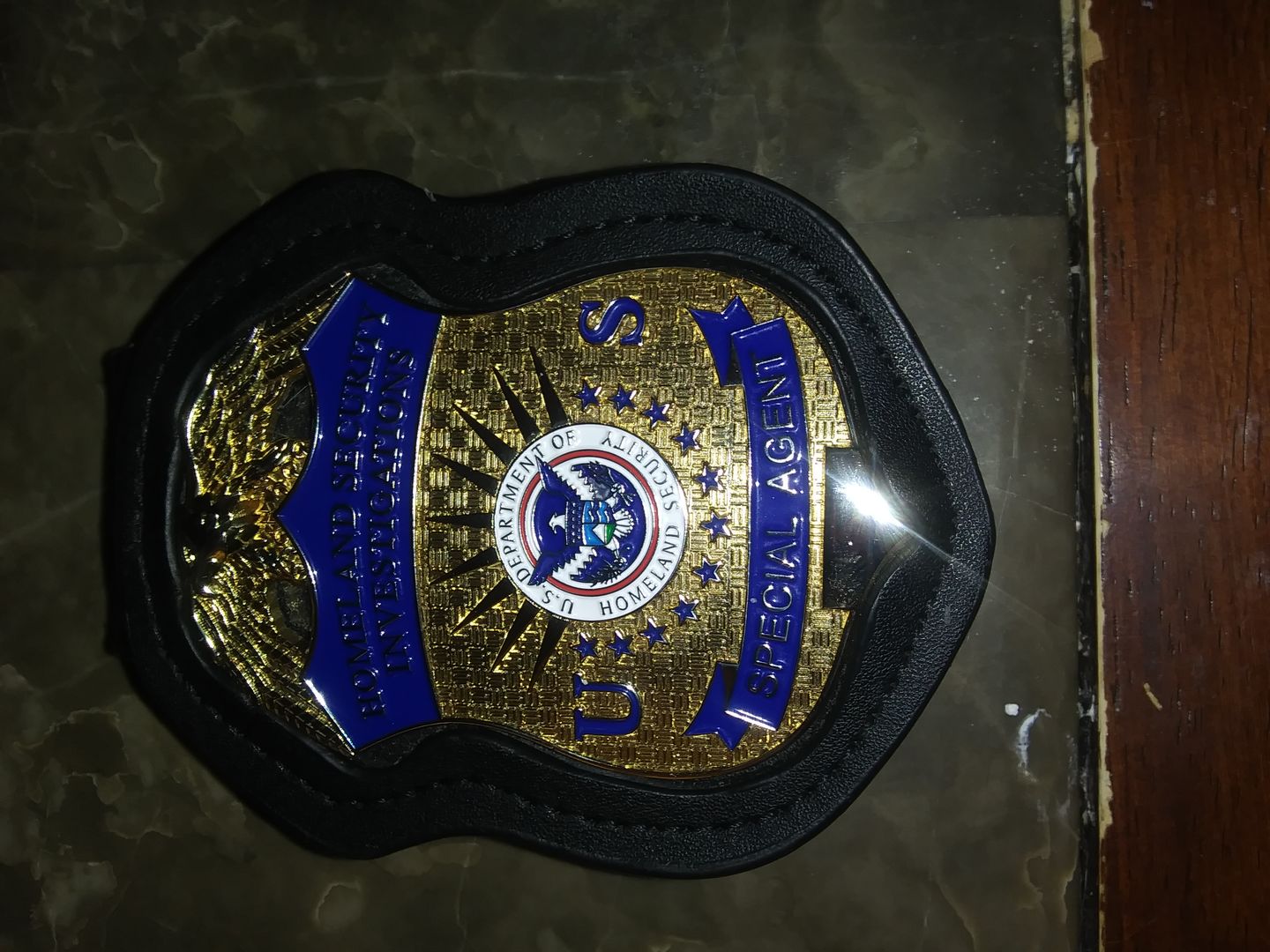 Customer photo review of US HSI Homeland Security Investigations Special Agent Badge Solid Copper Replica Movie Props