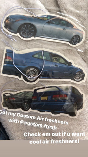 Customer photo review of Four Custom Air Fresheners