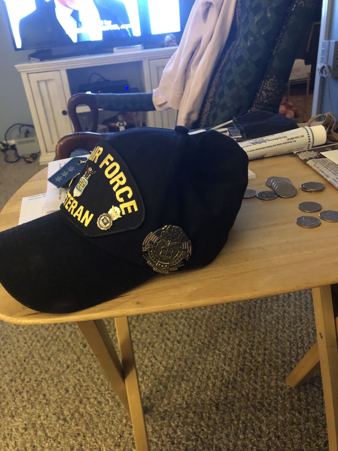 Customer photo review of US Air Force Veteran's Day Pin