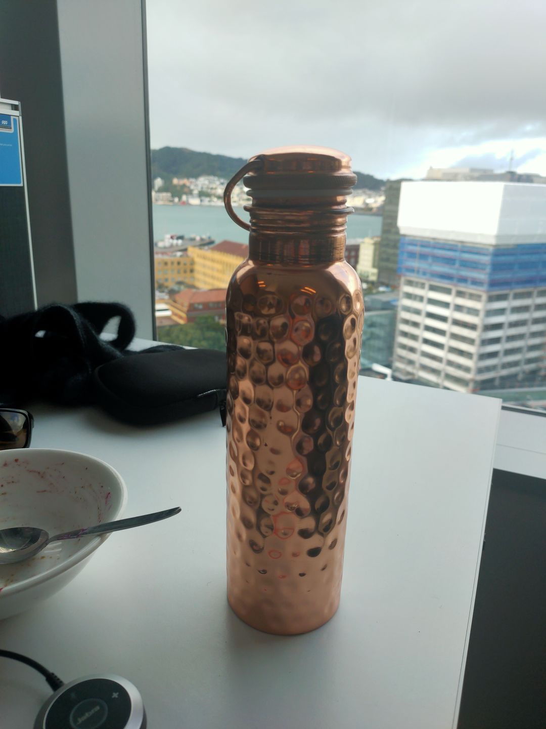 Customer photo review of Copper Water Bottle
