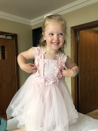 Customer photo review of Kentucky Pearl Lace Dress Pink (1-6 Years) (MRK X)