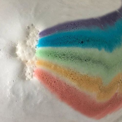 Customer photo review of Rainbow Dream - Bath Bombs