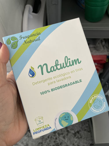 Customer photo review of Eco-Tiras de Detergente 40 lavados Natulim