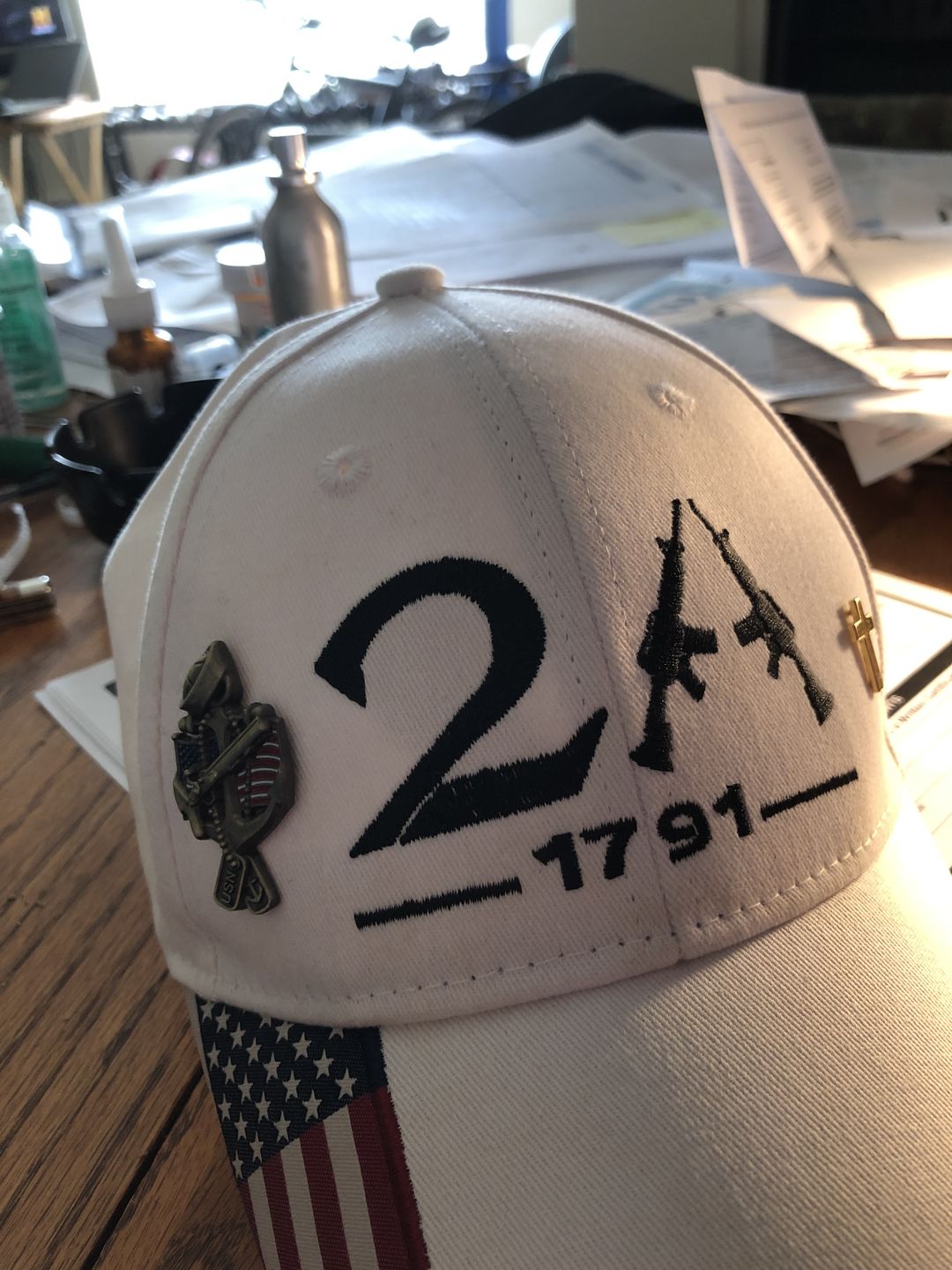 Customer photo review of US Navy Veteran Pin