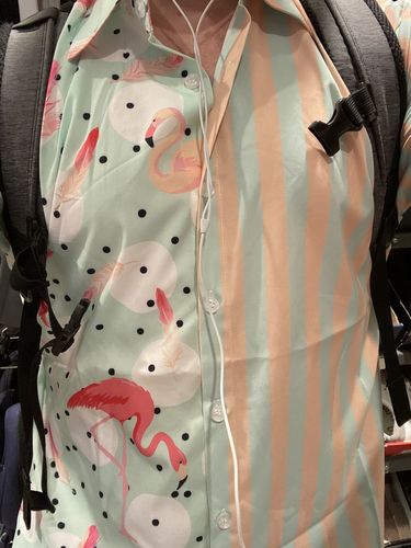 Customer photo review of Chemises imprimées d’été pour hommes