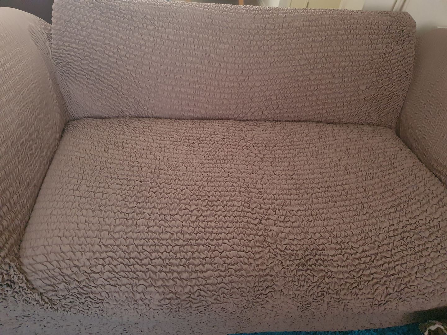 Customer photo review of 2 Seater Sofa Cover - Choco  Microfibra