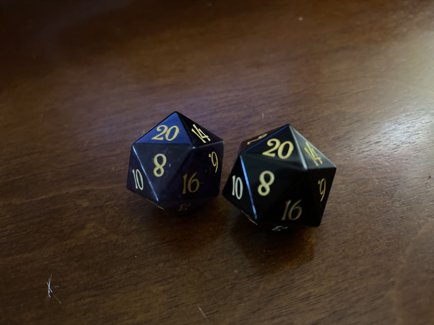 Customer photo review of URWizards Dnd Engraved Gemstone D20 Dice