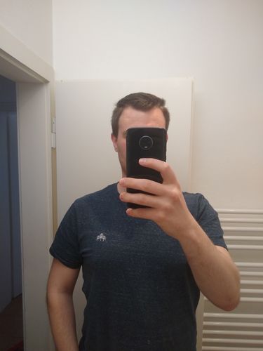 Customer photo review of Herren Shirt Stick - Heather blue (🌲)