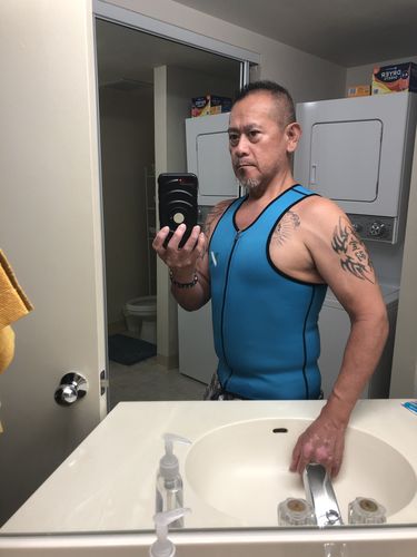 Customer photo review of Men's Zipper Neoprene Sauna Vest