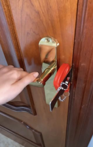 Customer photo review of Vespani Portable Door Lock