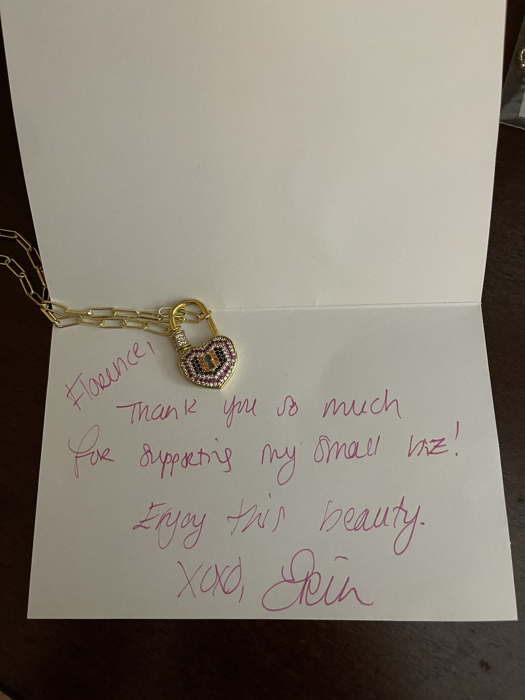 Customer photo review of Young Love Necklace