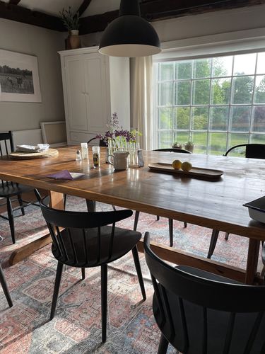 Customer photo review of Distressed Vintage Cezanne Terracotta Sky Area Rug