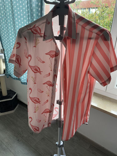 Customer photo review of Chemises imprimées d’été pour hommes