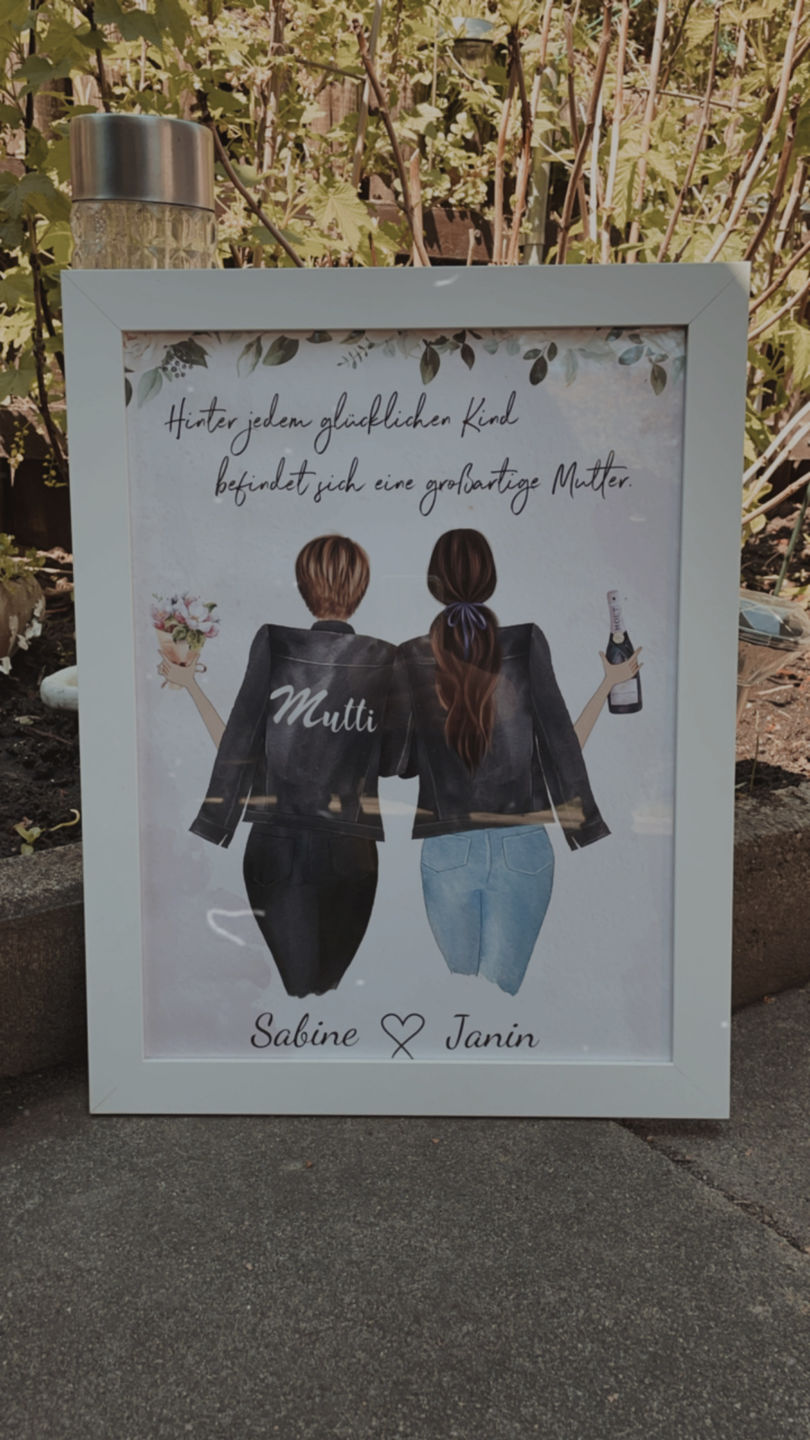Customer photo review of Mutter & Tochter - Personalisiertes Poster