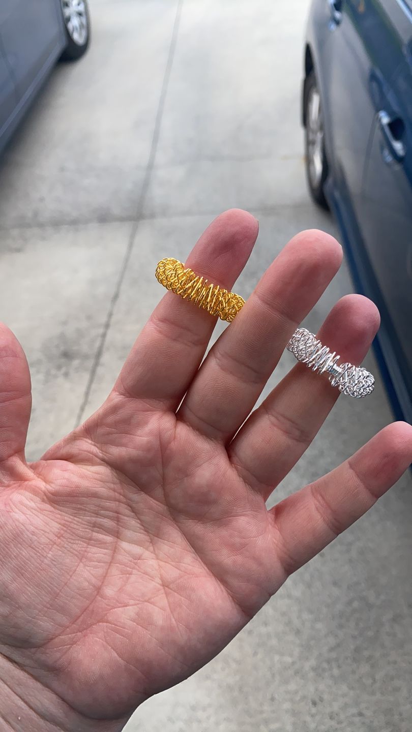 Customer photo review of Acupressure Fidget Rings (x2)