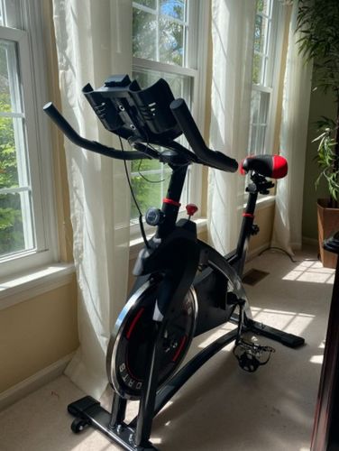 Customer photo review of Murtisol Cycling Stationary Bike,Exercise Bike with Adjustable Seat,Belt Drive,LCD Display