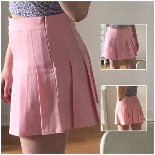 Customer photo review of CHER Girly Pure Color Pleated Tennis Skirt