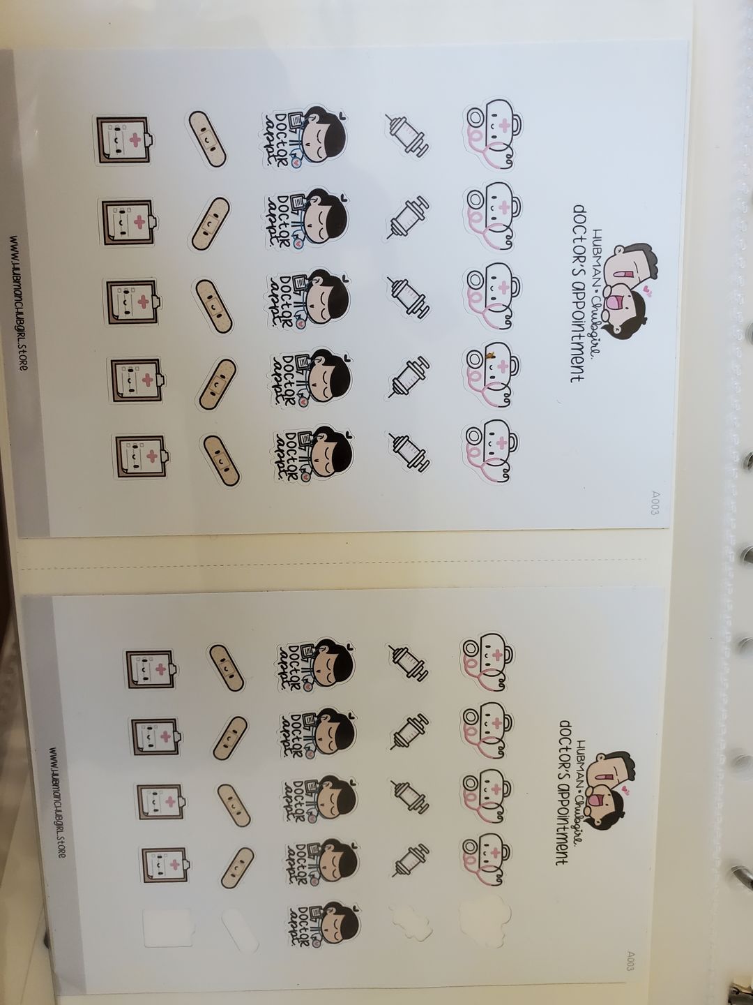 Customer photo review of Doctor's Appointment Planner Stickers