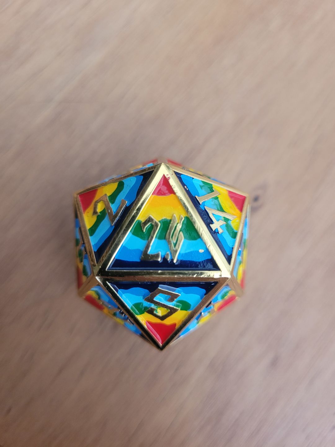 Customer photo review of ELDER RUNES PRIDE AND GOLD METAL DICE