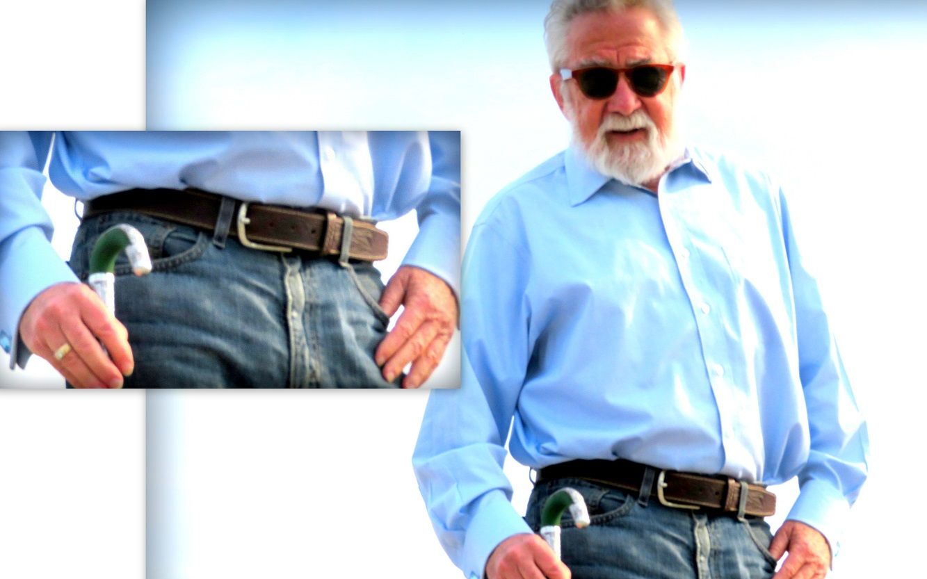 Customer photo review of The Wayfarer Belt - Brown Classic Western Embossed 100% Full Grain Leather Belt