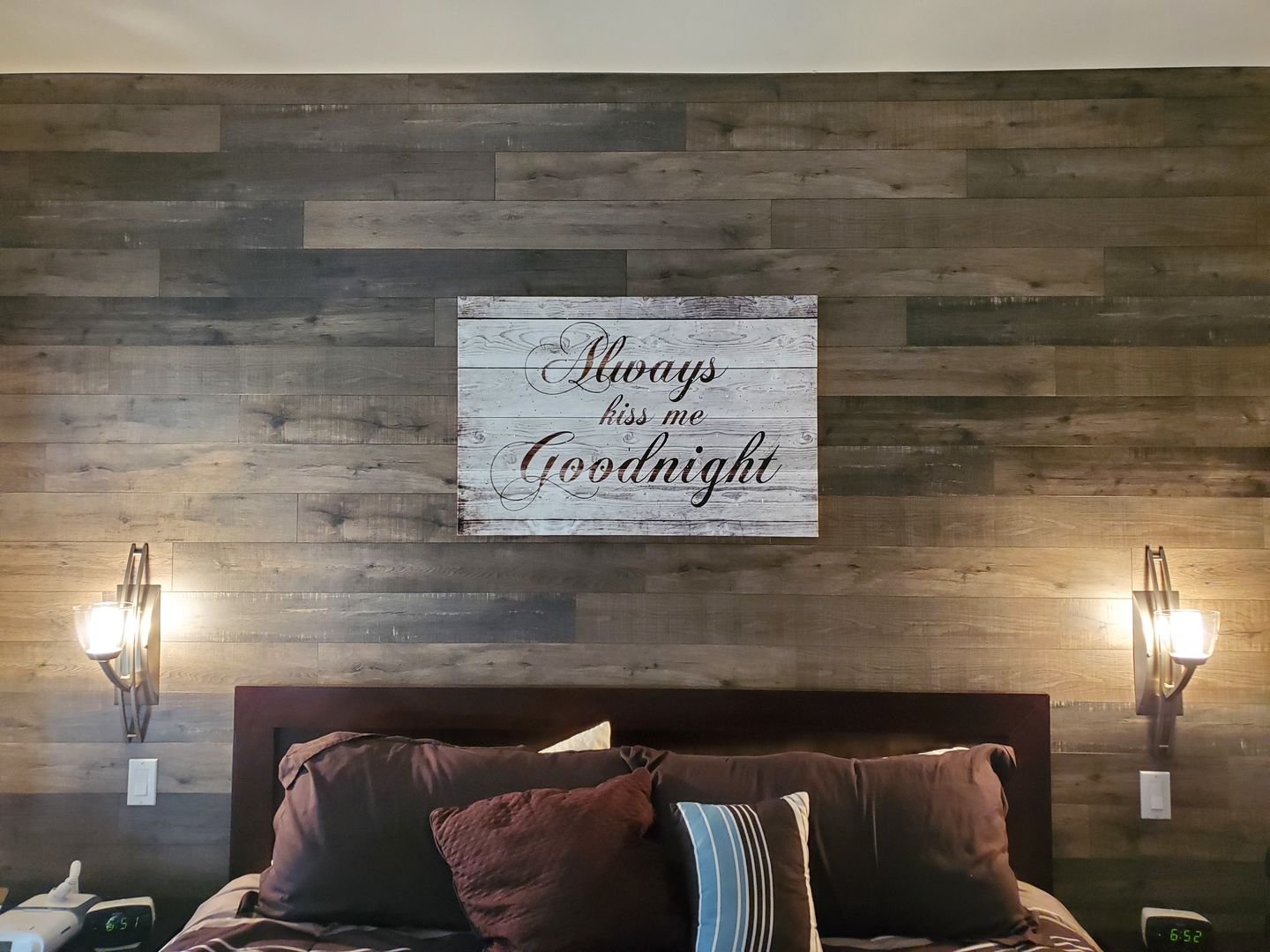 Customer photo review of "Always Kiss Me Goodnight" Premium Canvas