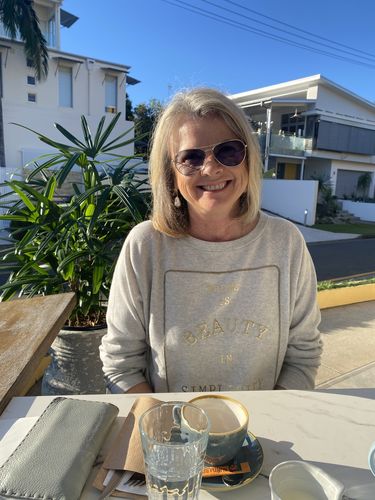 Customer photo review of BAROQUE PEARL SHIELD DROPS - GOLD