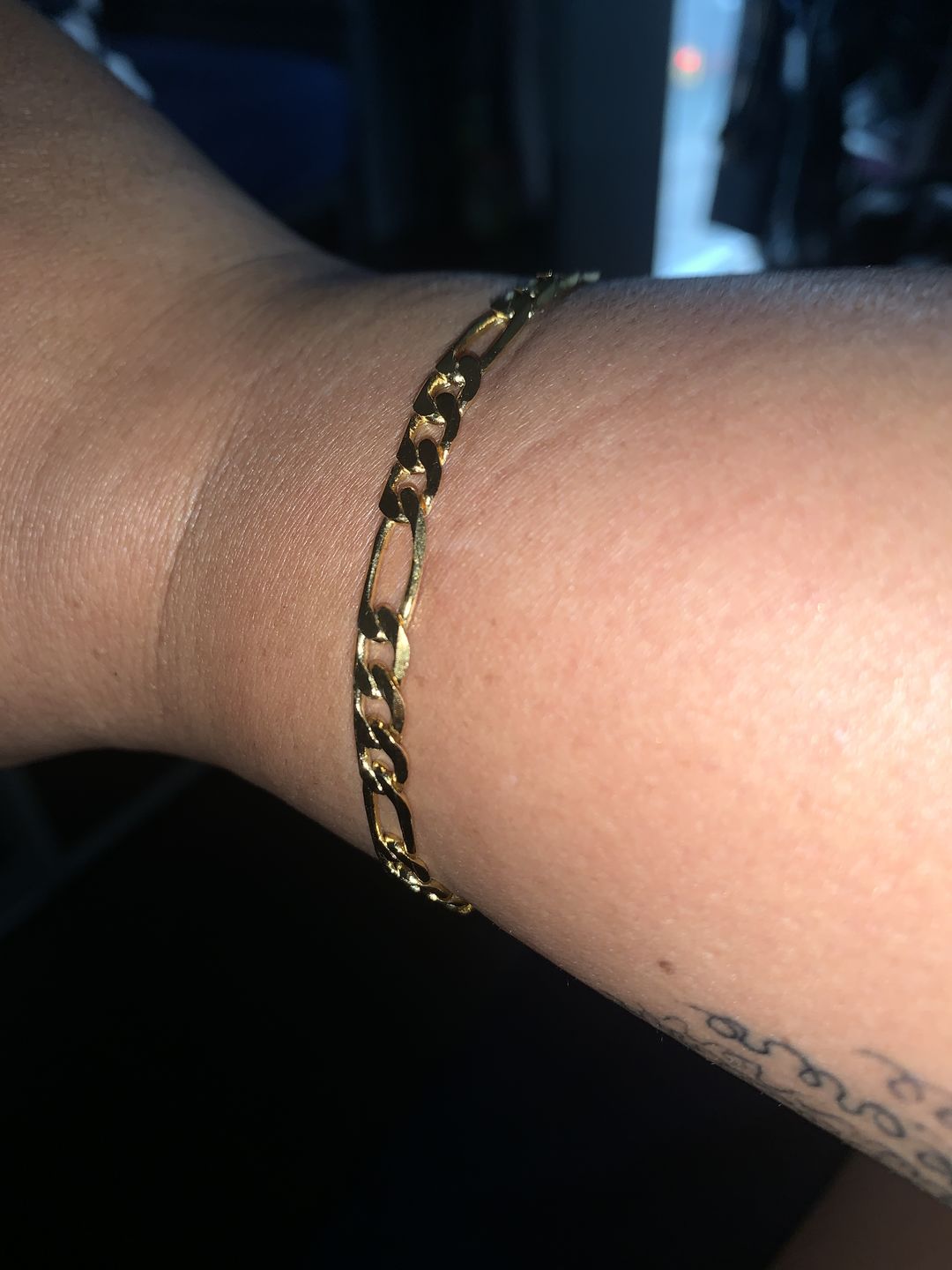 Customer photo review of Figaro Anklet