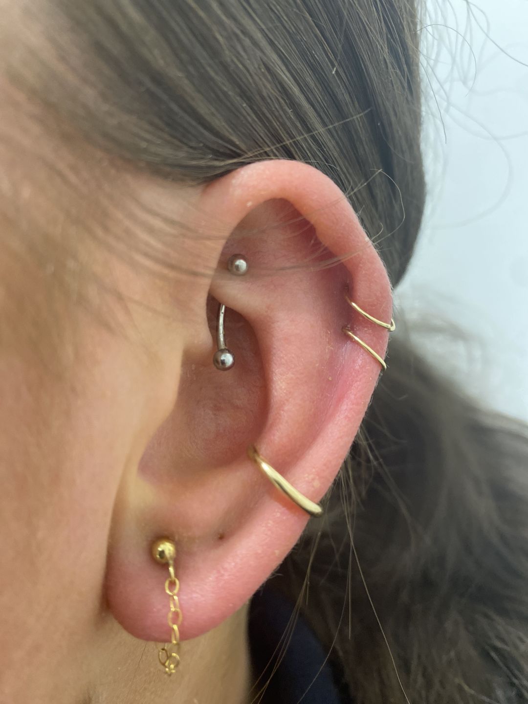 Customer photo review of Cartilage/Nose Hoop