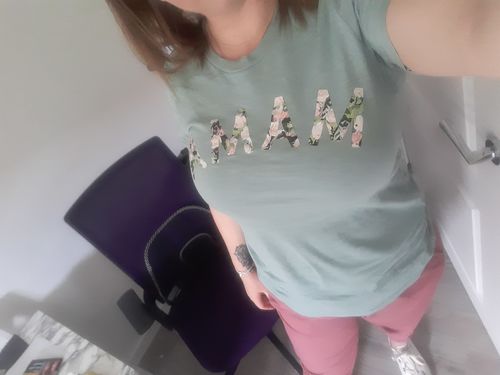 Customer photo review of Mama Floral Summer T-Shirt (MRK X)
