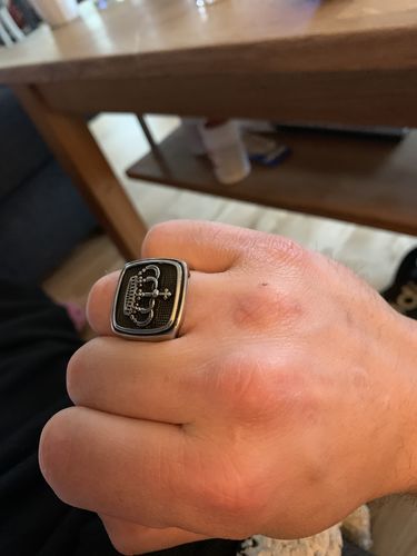 Customer photo review of ROYAL SIGNET CROWN RING