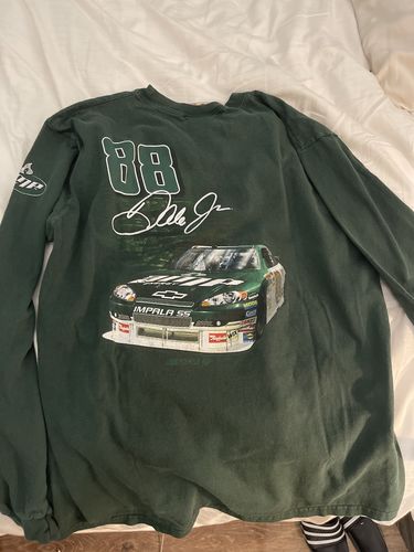 Customer photo review of Dale Jr Nascar Longsleeve T Shirt Size Large