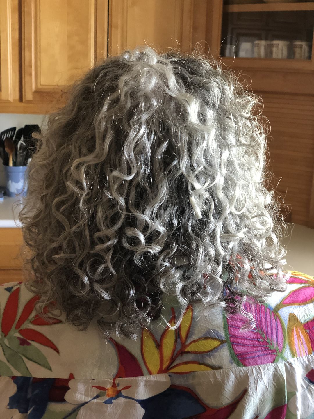Customer photo review of Curly Hair Shampoo with Aloe Vera for Moisturizing Hair with Lavender Fragrance